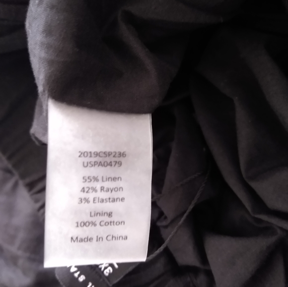 Universal Standard Their Linen Tearaway Pant Black NWT S (3XS) - Picture 6 of 6